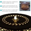 Sunnydaze Repeating Squares Cylinder Iron Water Fountain with LED Lights - 14.25" - 2 of 4
