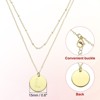 Unique Bargains Women's Gold Tone Disc Pendant Letter Necklace - 2 of 4