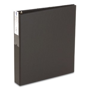 Avery Economy Non-View Binder with Round Rings, 3 Rings, 1.5" Capacity, 11 x 8.5, Black, (4401) - 1 of 4