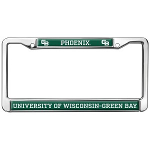 University of Wisconsin - Green Bay Mascot Full Size Standard License Plate Metal Frame - 1 of 4