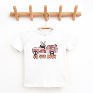 The Juniper Shop On The Hunt Truck Pink Toddler Short Sleeve Tee - 1 of 2