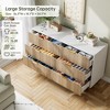 Whizmax Fluted 6 Drawers Dresser, Curved Profile Design, Dresser TV Stand, Wood Drawer Organizer for Bedroom, Living Room, Hallway - 4 of 4