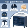 Christopher Knight Home Bathroom Vanity with Ceramic Sink, Bathroom Cabinet with Soft-Closing Door, Drawers of Different Sizes, Solid Wood Frame & Leg - 4 of 4