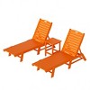 WestinTrends 3 Pieces Poly Outdoor Patio Chaise Lounge Chair with Side Table Set - 3 of 4