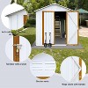 Janey Metal Outdoor Storage Box, Patio Storage Shed with 2 Lockable Doors and Foundation Base, Outdoor Furniture - Maison Boucle - 4 of 4