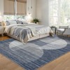 Modern Area Rugs Washable Contemporary Accent Carpet Non Slip Stain Resistant Geometric Floor Cover for Living Room Bedroom Kitchen - 2 of 4