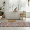 Machine Washable Runner Rug 2x6 Distressed Vintage Rug for Hallway Non Slip Soft Traditional Medallion Carpet Runner for Entryway Kitchen Laundry - 3 of 4