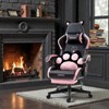 Mshliw Ergonomic Gaming Chair with Cat-Themed Design, Adjustable Backrest, Headrest, Footrest, Lumbar Support, Office Chair, and 360° Swivel - 2 of 4