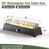 Resenkos 28" Propane Gas Fire Pits, 40000 BTU Rectangular Steel Fire Pit for  Outdoor living room Garden Balcony -Black - 2 of 4