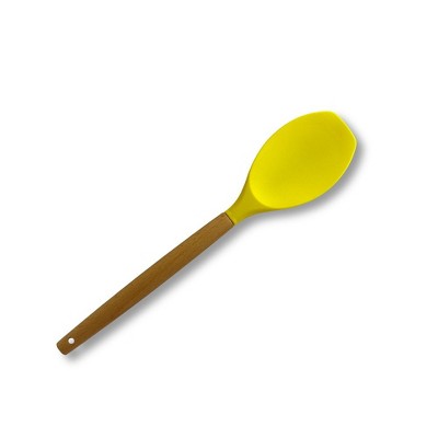 Cheer Collection 12 Piece Multicolor Silicone Spatula Set with Wooden Handles