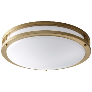 Oxygen Lighting Oracle 1 - Light Flush Mount in  Aged Brass - 1 of 1