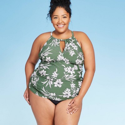 high neck tankini plus size