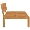 vidaXL Patio Pallet Middle Sofa Bench - Modular Outdoor Garden Furniture - Solid Acacia Wood - 47.2"x36.2"x27.2" - Assembly Required - 4 of 4