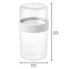 iDesign Medium Stack 'n Snack Food Containers - Set of 4 - Clear/White - 3 of 4