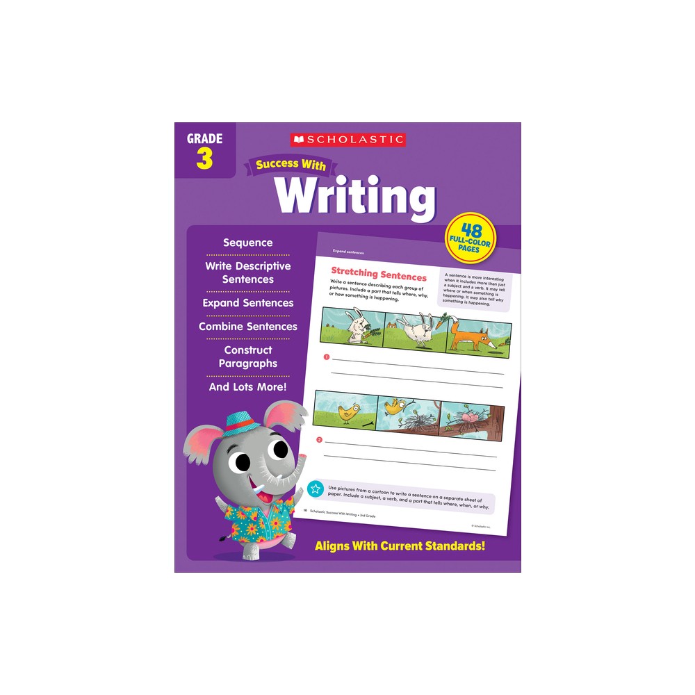 Scholastic Success with Writing Grade 3 Workbook - by Scholastic Teaching Resources (Paperback)