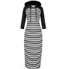 BLUEMING Womens 3/4 Long Sleeve Maxi Hoodie Dress Casual Pocket Slim Pullover Sweater Dress Travel Outfits - 4 of 4