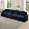AENKYO Oversized Modular Sofa Set with Removable Ruffles & Ottoman, Large Seater, Deep Seat Corner Sofa with Chenille Fabric for Office, Living Room - 3 of 4