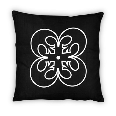 Star Wars White Rebel Symbol 18"x18" Black Square Outdoor Pillow