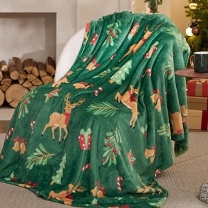 Christmas Throw Blanket for Couch - Soft and Warm Gingerbread Throw Blanket Christmas Decoration Gifts for Women - 1 of 4