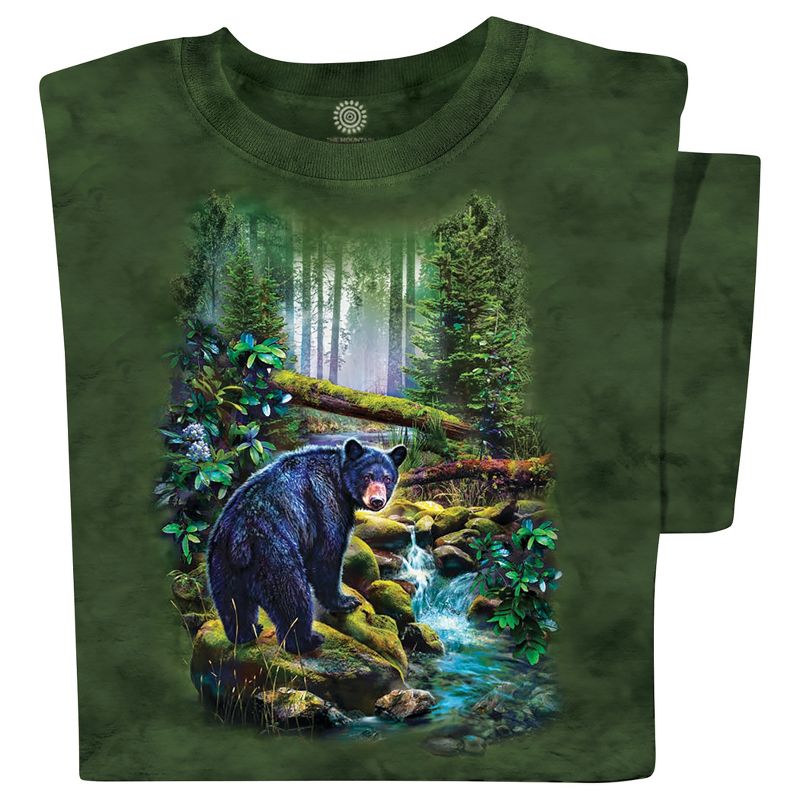Collections Etc Black Bear Forest Short Sleeve Graphic Tee, 2 of 5
