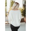 Women's VNECK PEARL SWEATER - POL - 2 of 4