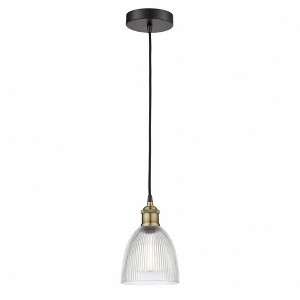 Castile - 1 Light Cord Hung Mini Pendant In Industrial Style-9.75 Inches Tall and 6 Inches Wide - 1 of 1