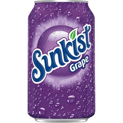 Sunkist Grape Soda, 12 Fl Oz Cans (Pack of 12)