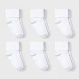 Baby 6pk Turn Cuff Socks - Cat & Jack™ White