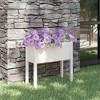 vidaXL Solid Wood Pine Garden Planter - White Finish, Large & Deep Square Box for Outdoor Planting, Easily Assembled, Durable for All-Weather Use - 2 of 4
