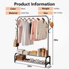 SUGIFT Garment Rack with Storage Shelves and Hanging Hooks - 3 of 4