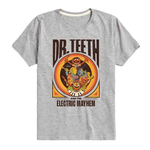 Boys The Muppets Dr. Teeth and The Electric Mayhem Rock Band Short Sleeve Graphic T Shirt Athletic Heather Small