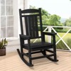 Hyleory HDPE Modern Resin Rocking Chair, Extra Wide Outdoor Adirondack Chair - 2 of 4