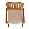 KWPZQEB Outdoor Wood Rocking Bench with Upholstered, Patio Rocking with Armrests, Slatted Seat & Backrest, Adirondack Rocker for Backyard, Garden - 3 of 4