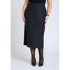 ELOQUII Women's Plus Size Pinstripe Column Midi Skirt - 3 of 4