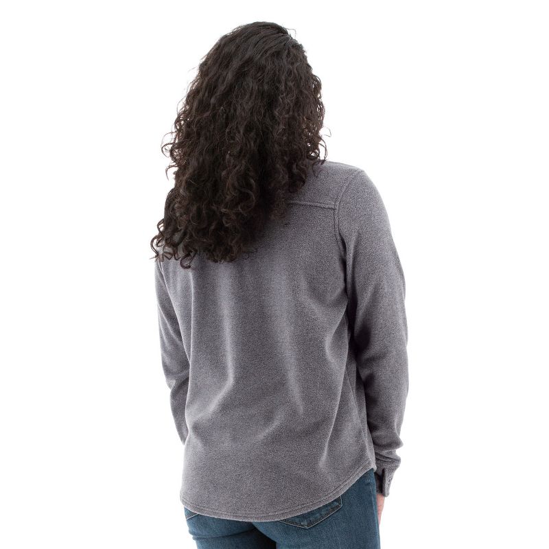 Aventura Clothing Women's Dakota Long Sleeve Collared Neck Fleece Button Down Shirt, 4 of 6