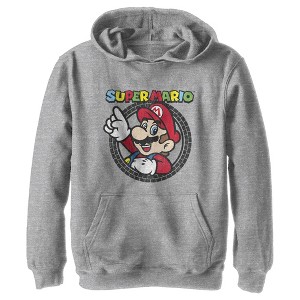 Boy's Nintendo Super Mario Tire Pull Over Hoodie - 1 of 4