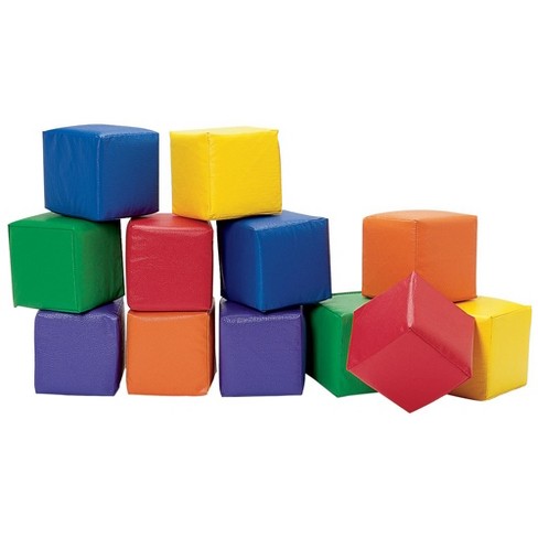 12 Primary-Colored Toddler Baby Blocks