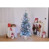 Karl Home Snow Flocked Pre-lit Artificial Christmas Tree with Metal Pot Stand - 3 of 4