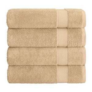 Linum Home Textiles 100% AEGEAN Long Staple Turkish Cotton STARLIGHT Terry Bath Towels (Set of 4) - 1 of 4