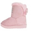 bebe Girl's Toddler Winter Boots with Sparkling Stud Accents, Warm Lining, and Adorable Bow Detail - Perfect for Stylish Winter Adventures - 3 of 4