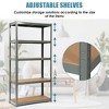Costway 4PCS 72'' Heavy Duty Storage Shelf Steel Metal Garage Rack 5 Level Adjustable - 4 of 4