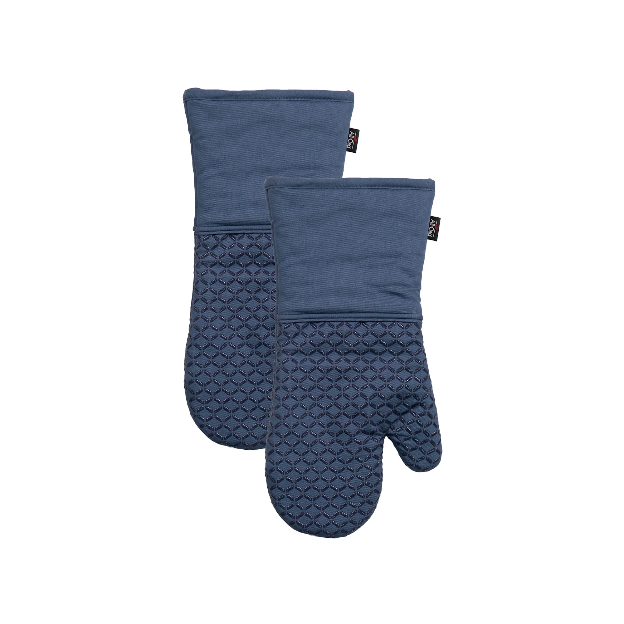 All-Clad Ogee Silicone Printed Oven Mitt, 2-Pack, Indigo
