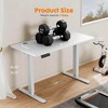 40 x 24 inch Electric Adjustment Desk with Hook, 2 Rear End Wiring Holes, Adjustable Height Desk, Home Office Computer Desk, Sit Stand Up Desk Brown - 2 of 4