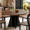 WOWLIVE 47.2" Round Wood Dining Table for 4-6 People, Modern Kitchen Table with Cross Pedestal Base - 2 of 4