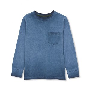 Lands' End Kids Long Sleeve Washed Pocket Shirt - 1 of 2