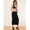Allegra K Women's Round Neck Cut Out Sleeveless Maxi Bodycon Racerback Dress - 4 of 4