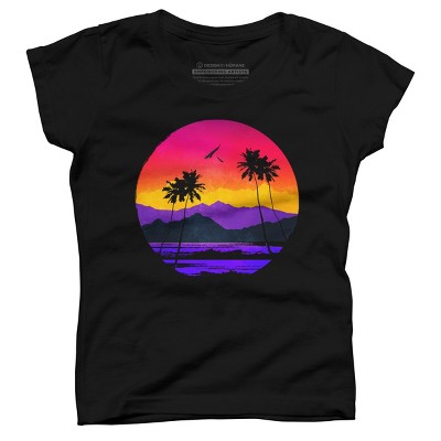 Girl's Design By Humans The Color of Paradise By clingcling T-Shirt