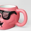 14.8 fl oz Halloween Earthenware Figural Skull Mug Pink - Hyde and EEK! Boutique™: Microwave & Dishwasher Safe Drinkware - 3 of 3