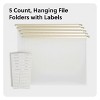 U Brands 5ct Frosted Poly Hanging File Folder with Gold Rods - 3 of 4