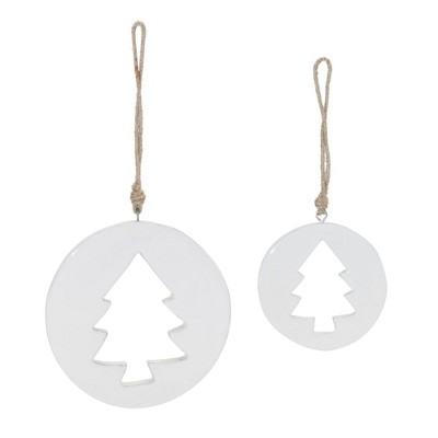 Melrose Wood Pine Tree Ornament (Set of 12)